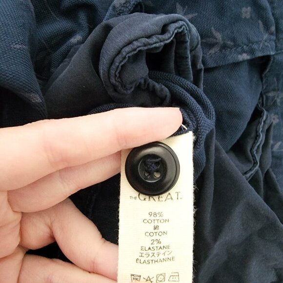 The Great. Ditsy Floral Coat in Blue 1 Small - Picture 7 of 7